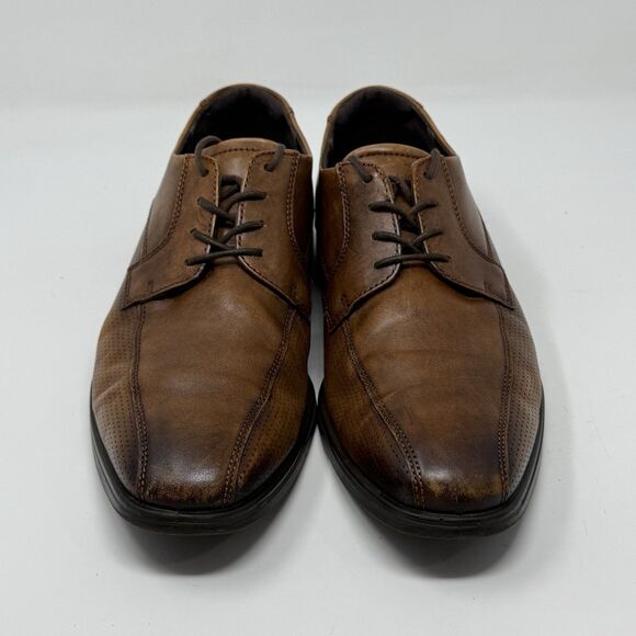 Ecco Melbourne Derby Casual Dress Shoes Mens 10 EU 44 Brown Leather Bicycle Toe main image 14